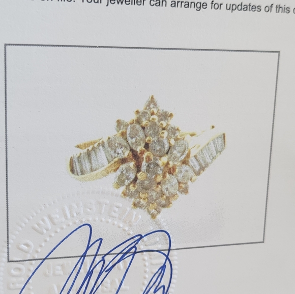 Diamond cluster design ring. - Picture 4 of 11